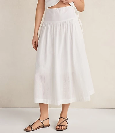 Haven Well Within Organic Cotton Eyelet Drop Waist Skirt