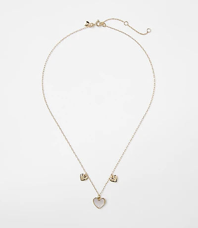 Mini Mother Of Pearl Heart Necklace