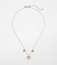 Mini Mother Of Pearl Heart Necklace