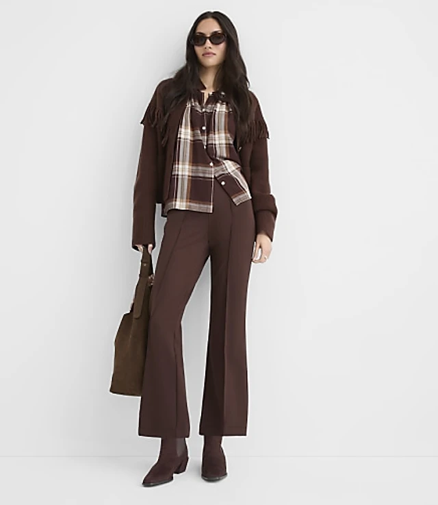 Pintucked Baby Boot Pants Ponte