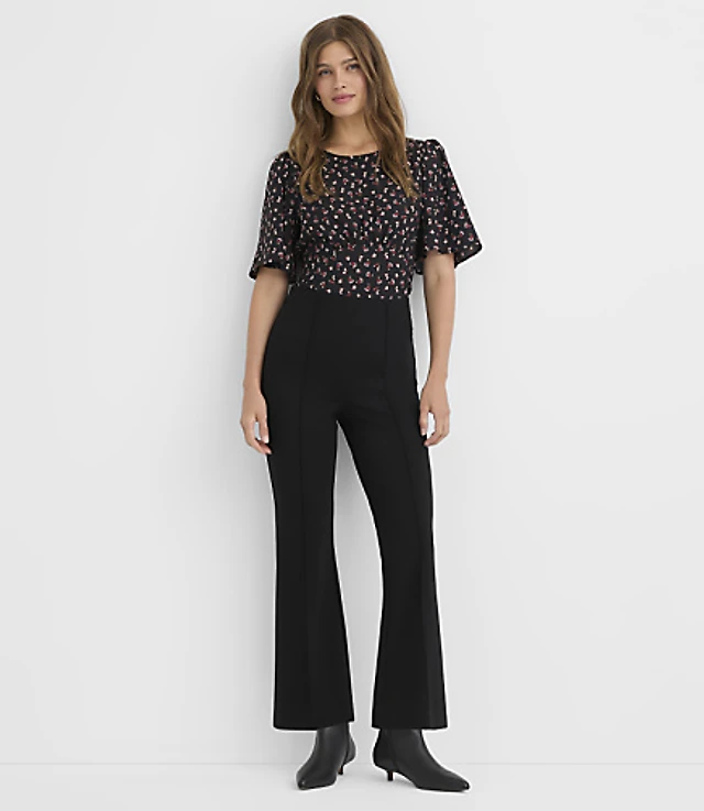 Pintucked Baby Boot Pants Ponte