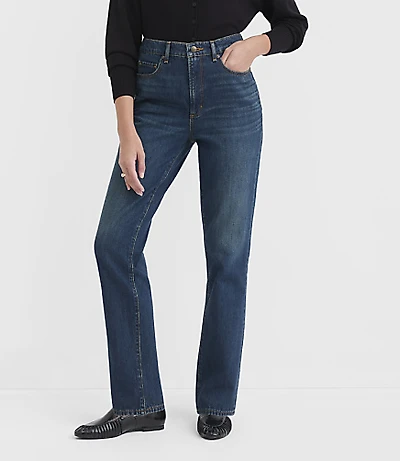 Rivete Curvy High Rise Stovepipe Jeans Authentic Dark Indigo Wash