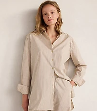 Haven Well Within The Longer Length Daily Shirt Organic Cotton Poplin Baton Stripe