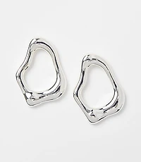 Molded Open Statement Stud Earrings