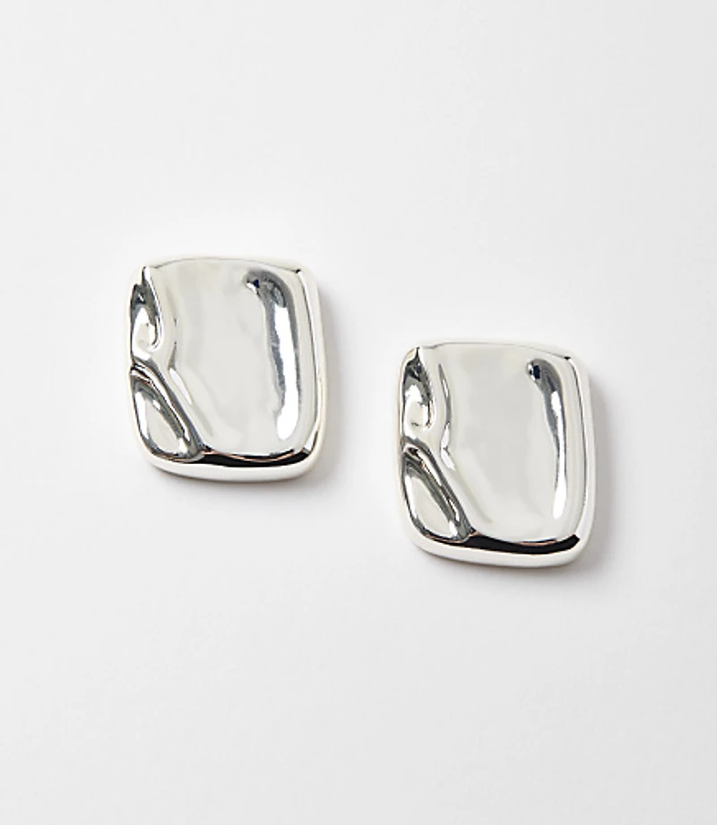 Molded Square Statement Stud Earrings