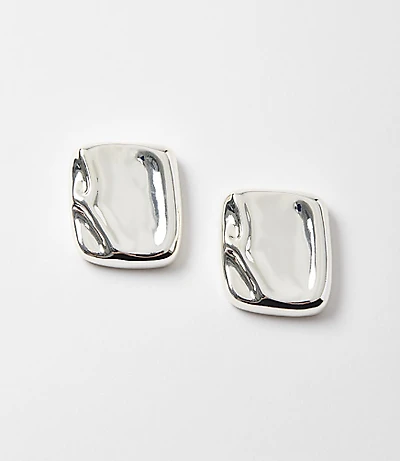 Molded Square Statement Stud Earrings