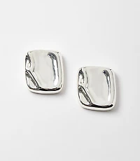 Molded Square Statement Stud Earrings