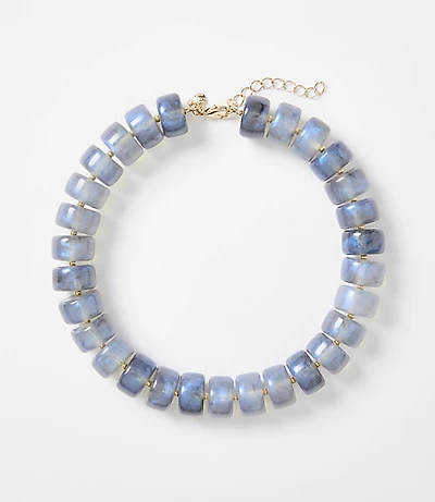 Iridescent Beaded Statement Necklace