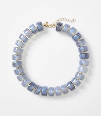 Iridescent Beaded Statement Necklace