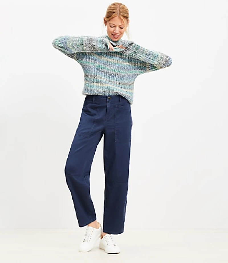 Petite Utility Barrel Pants Twill