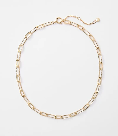 Textured Chain Link Necklace