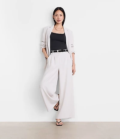 LOFT Versa Crepe Drape Palazzo Pant