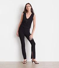 LOFT Versa Ponte Deluxe Split Hem Slim Pants