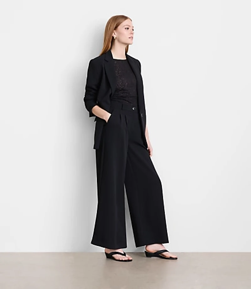 LOFT Versa Crepe Drape Palazzo Pant