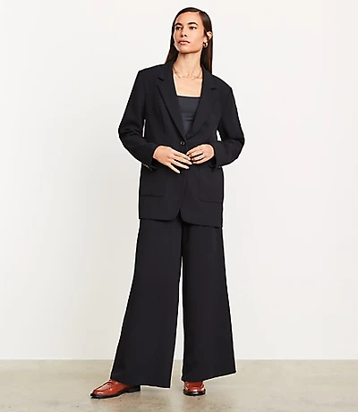 LOFT Versa Crepe Drape Oversized Blazer