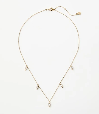 Demi Fine Sparkle Scattered Drop Necklace