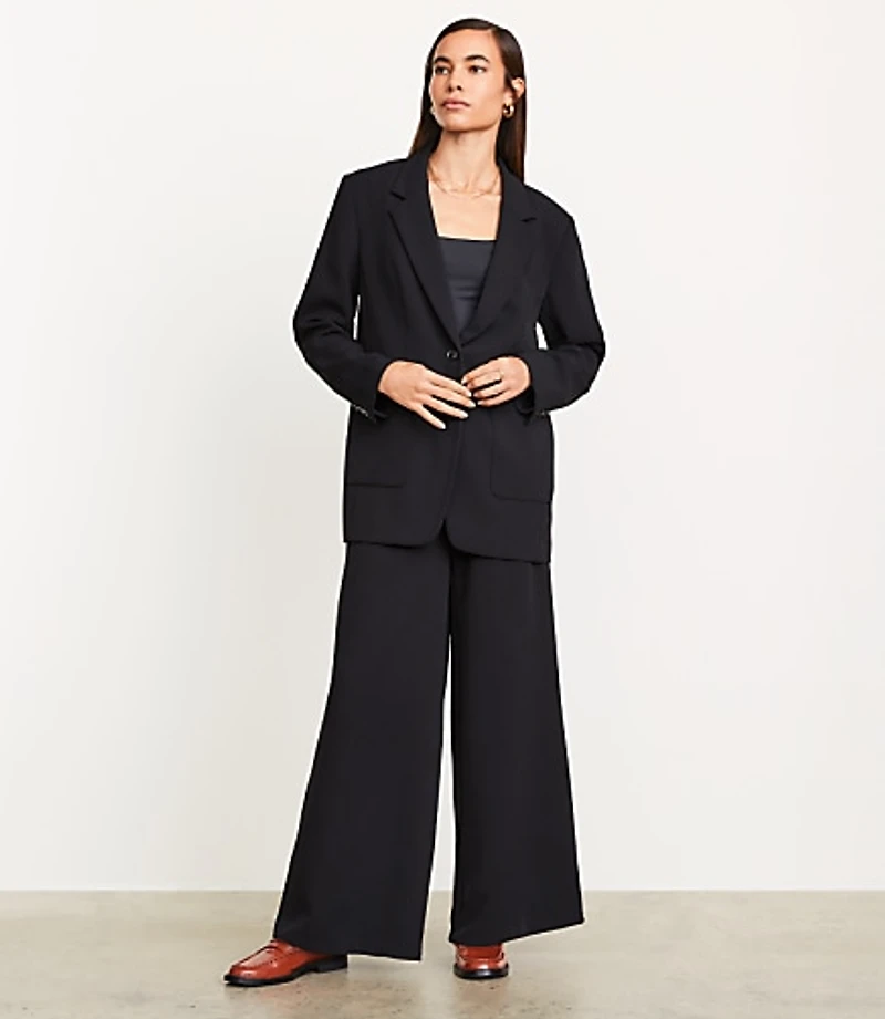 Tall LOFT Versa Crepe Drape Oversized Blazer