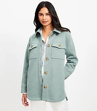 Petite Brushed Shirt Jacket