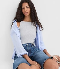 Perfect Ribbed Apron Neck Tank Top