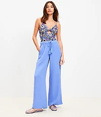LOFT Beach Triple Cloth Wide Leg Pants