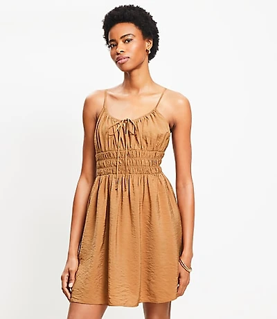 Smocked Strappy Mini Dress
