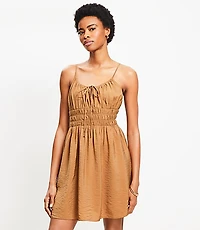 Smocked Strappy Mini Dress