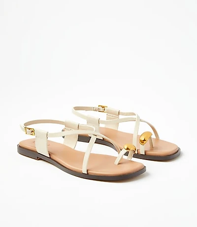 Metal Toe Ring Sandals