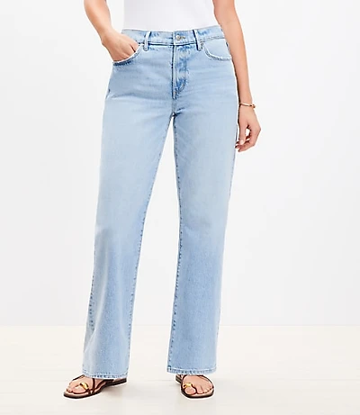 Curvy Mid Rise Relaxed Straight Jeans Wash