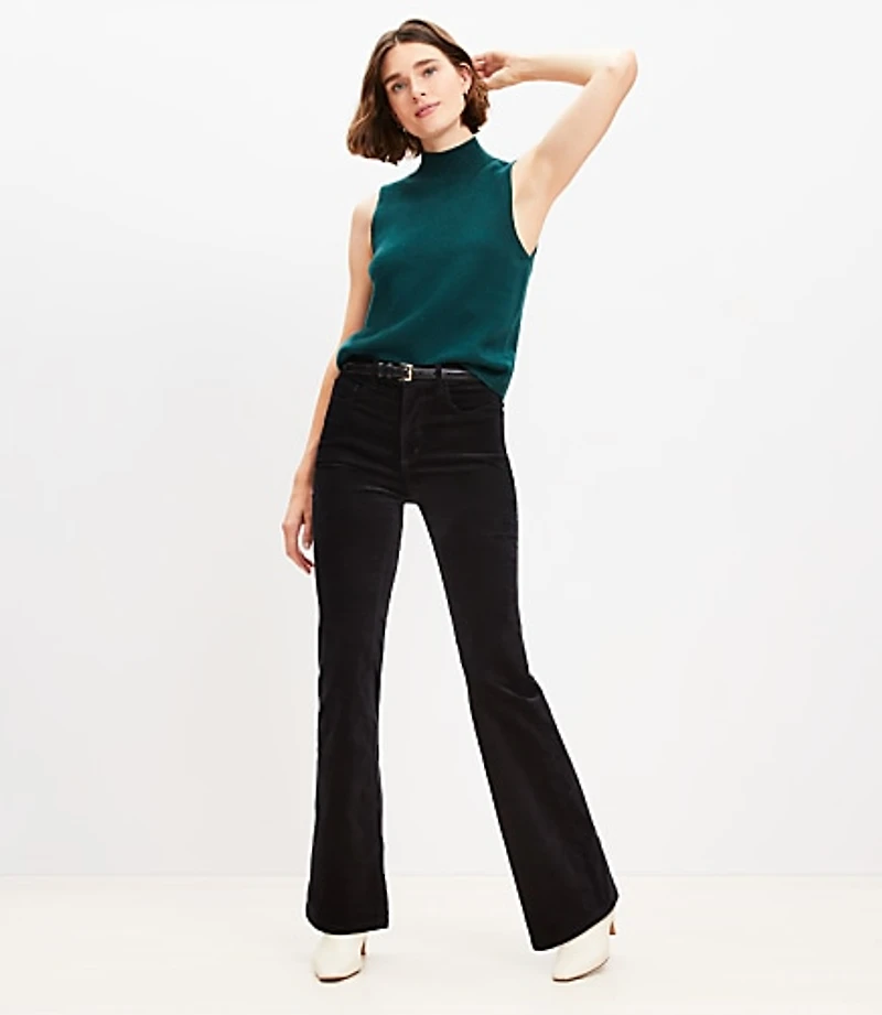 Five Pocket Slim Flare Pants Velvet