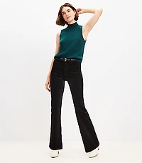 Five Pocket Slim Flare Pants Velvet