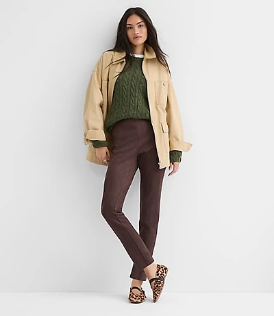 Petite Faux Suede Leggings