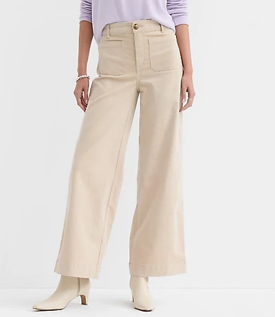 Curvy Palmer Wide Leg Pants Brushed Corduroy