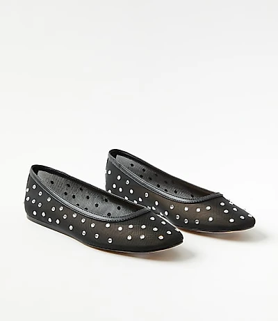 Sparkle Mesh Ballet Flats