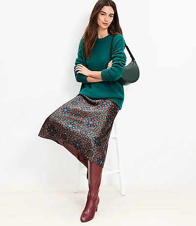 Rib Trim Tunic Sweater