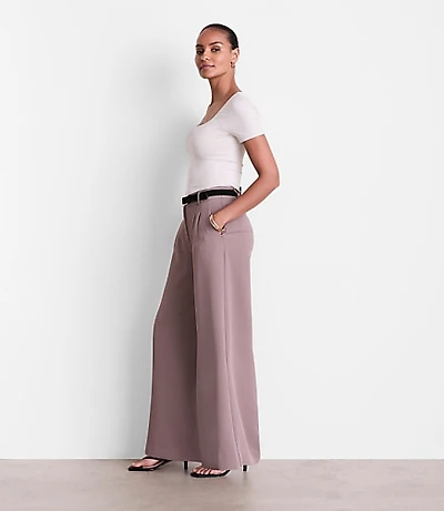 Tall LOFT Versa Crepe Drape Palazzo Pant