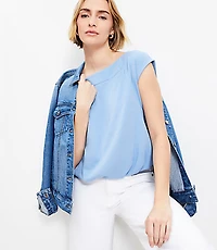 Muscle Bubble Hem Sweatshirt