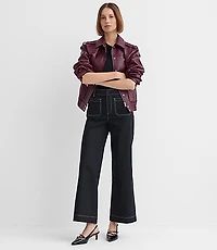 Petite Palmer Wide Leg Pants Pique