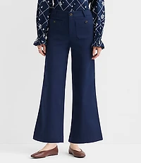 Curvy Palmer Wide Leg Crop Pants Twill