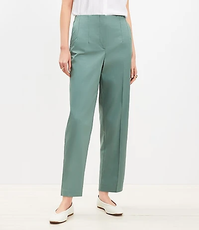 Curvy Darted Straight Pants Twill