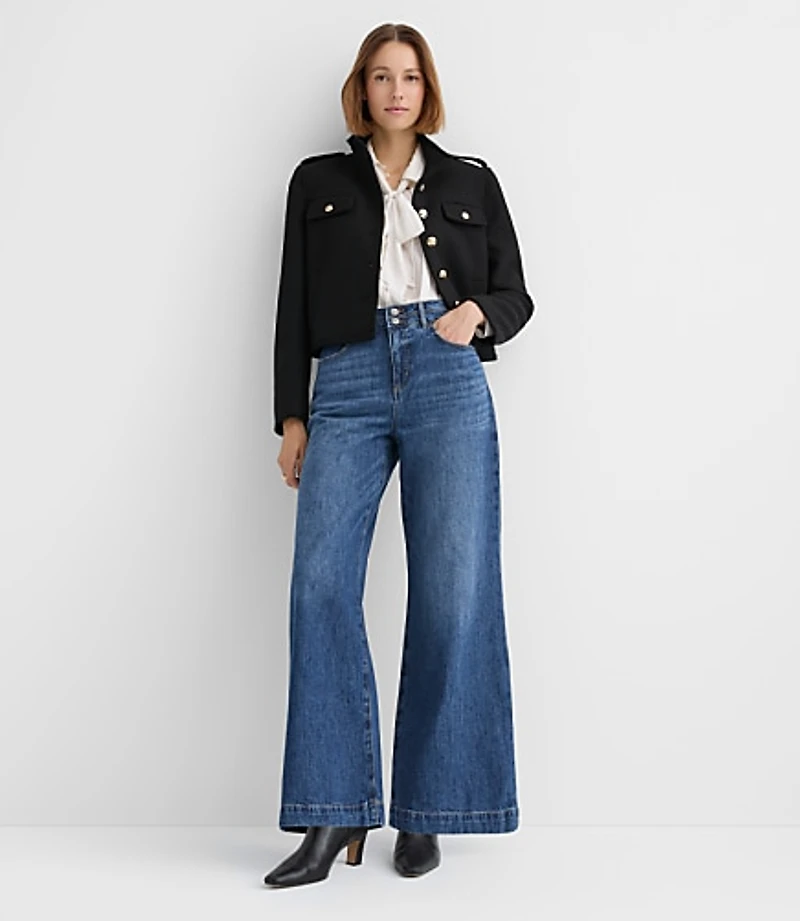 Palazzo Jeans Classic Mid Wash