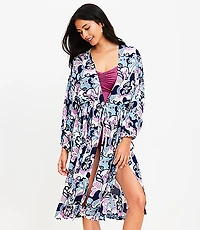 LOFT Beach Floral Kimono