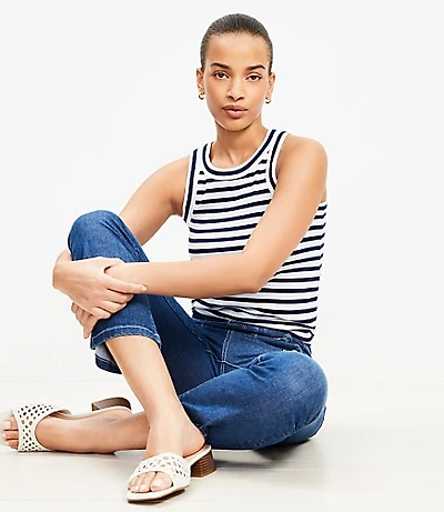 Stripe Perfect Ribbed Tank Top