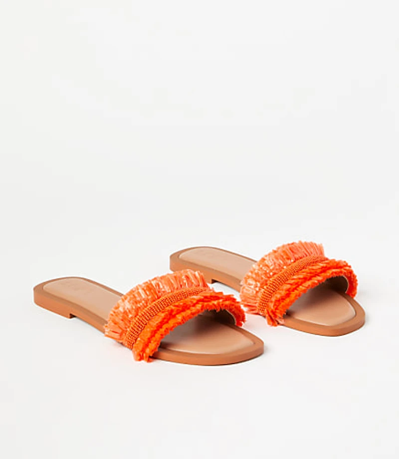 Beaded Raffia Sandals