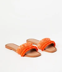 Beaded Raffia Sandals