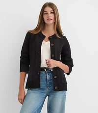 Waisted Patch Pocket Cardigan