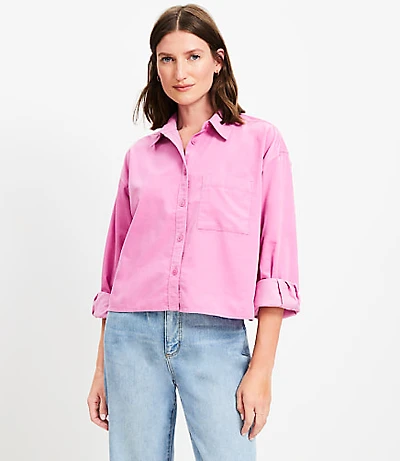 Cotton Corduroy Modern Pocket Shirt