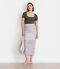 LOFT Versa 360 Knit Square Neck Tee