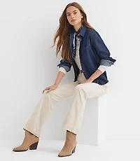 Slim Flare Pants Corduroy