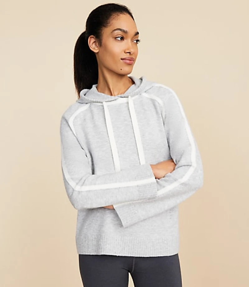 Lou & Grey Heathered Tipped Hoodie Sweater