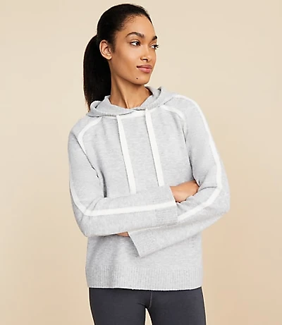 Lou & Grey Heathered Tipped Hoodie Sweater
